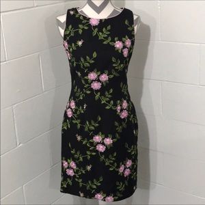 JESSICA HOWARD FLORAL EMBROIDERED SHEATH DRESS
